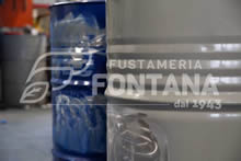 rimozione etichette fusti in ferro